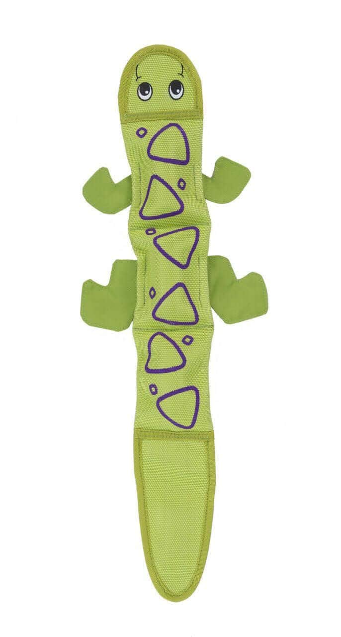 Outward Hound Dog Fire Biterz Lizard Squeaky Dog Toy - 3 Squeak