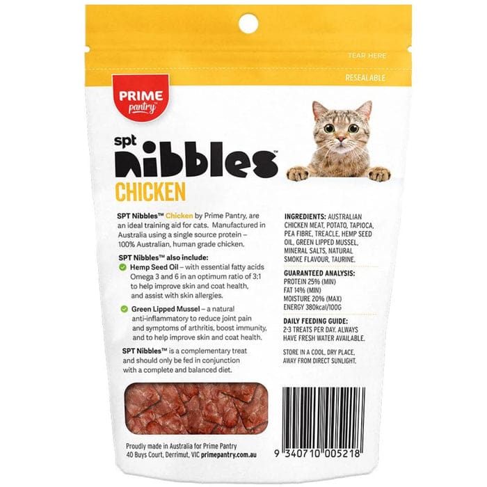 Prime 100 Prime Pantry SPT Nibbles Chicken Cat Treats 40g