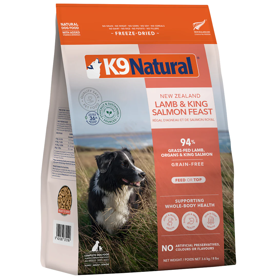 K9 Natural Lamb and King Salmon Feast Freeze-Dried Dog Food