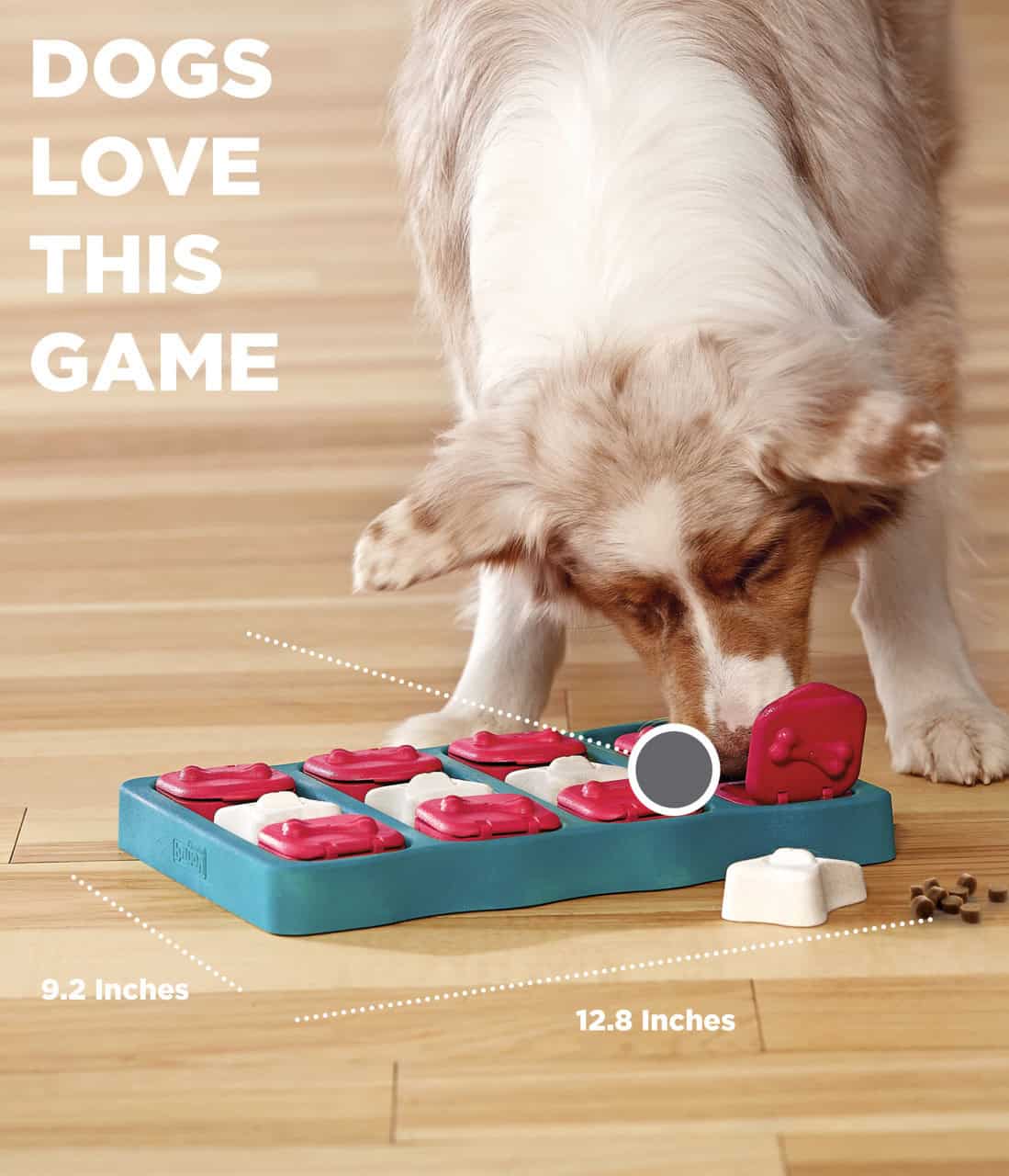 Nina Ottosson Dog Brick Interactive Treat Puzzle Dog Toy - Blue