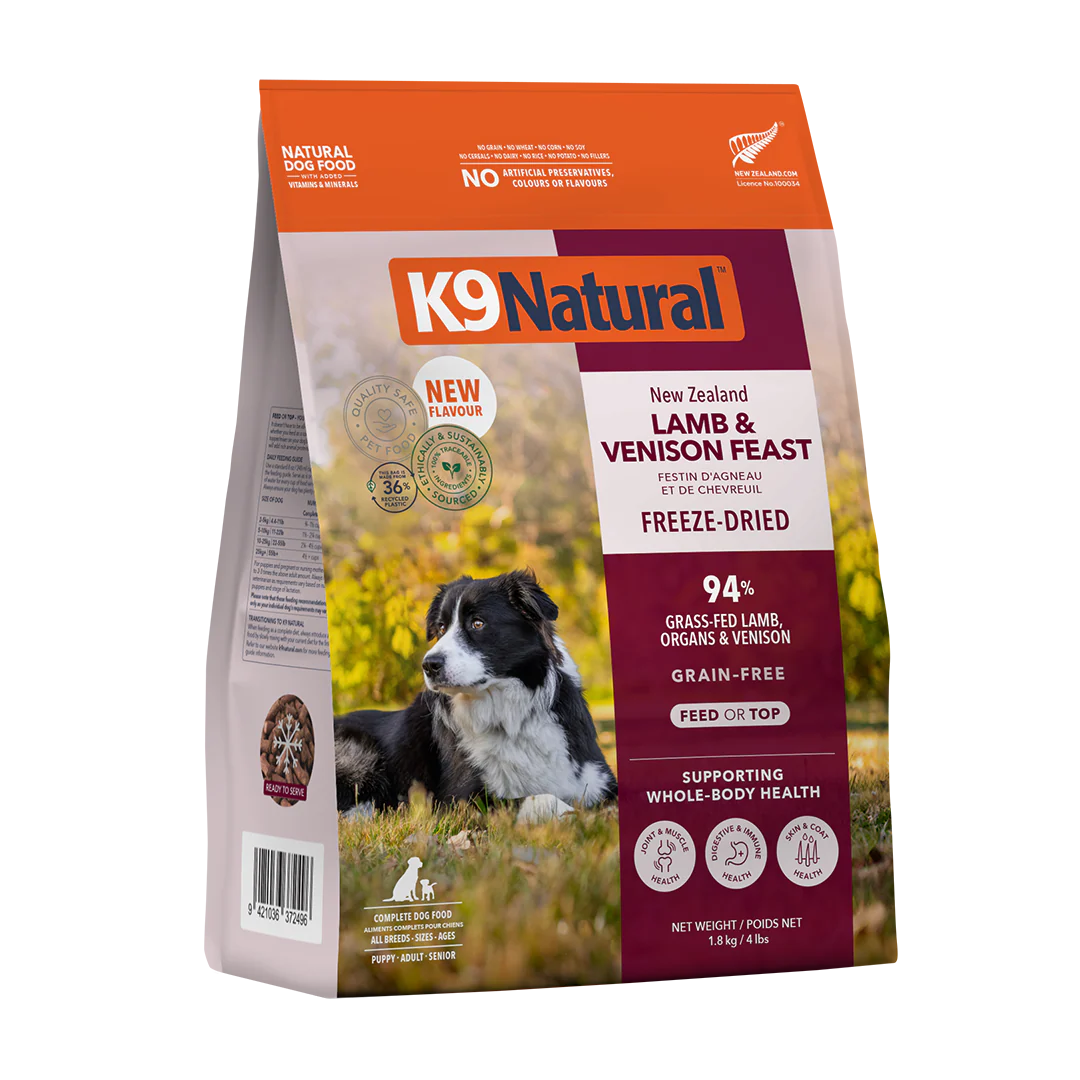K9 Natural Lamb and Venison Feast Freeze-Dried Dog Food