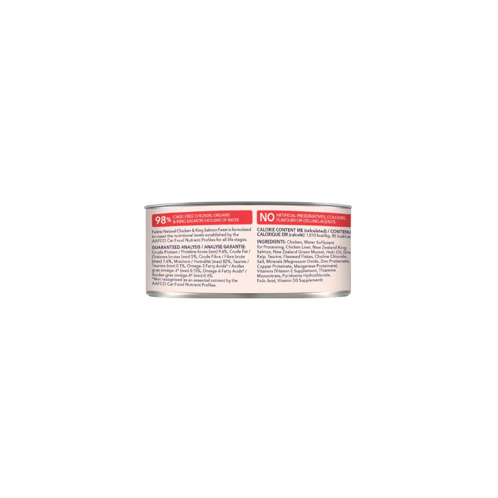 Feline Natural Chicken & King Salmon Feast Canned Cat Food