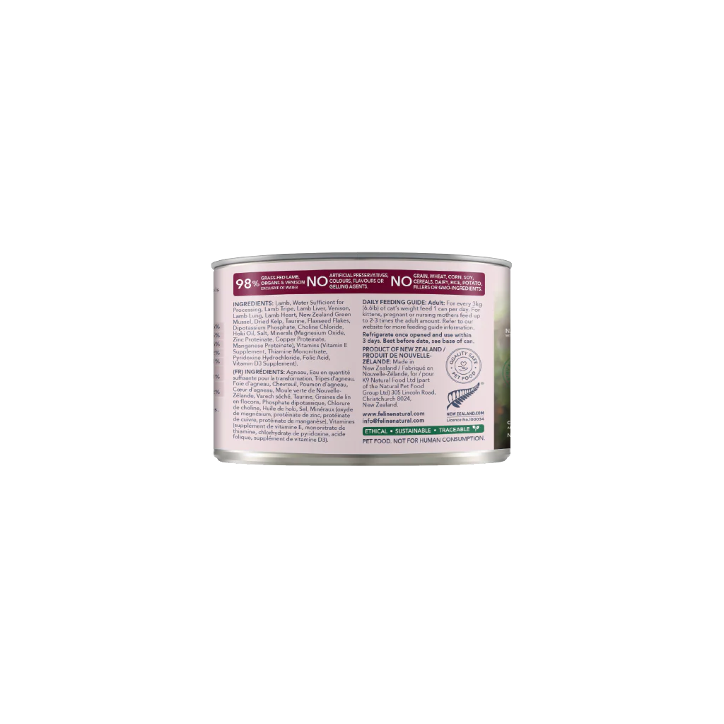 Feline Natural Lamb & Venison Feast Canned Cat Food