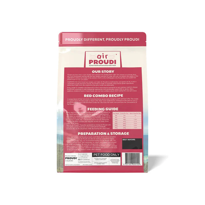 Proudi Premium Air-dried Red Combo Dog Food