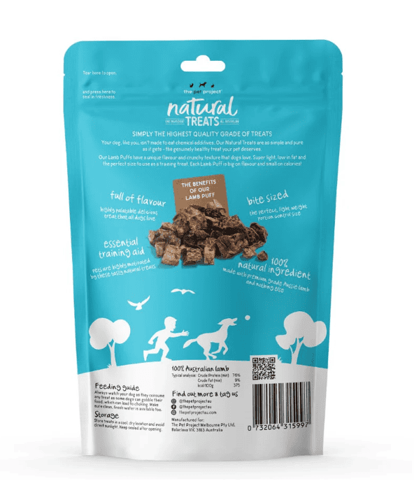 The Pet Project Lamb Puff Natural Treats 55g