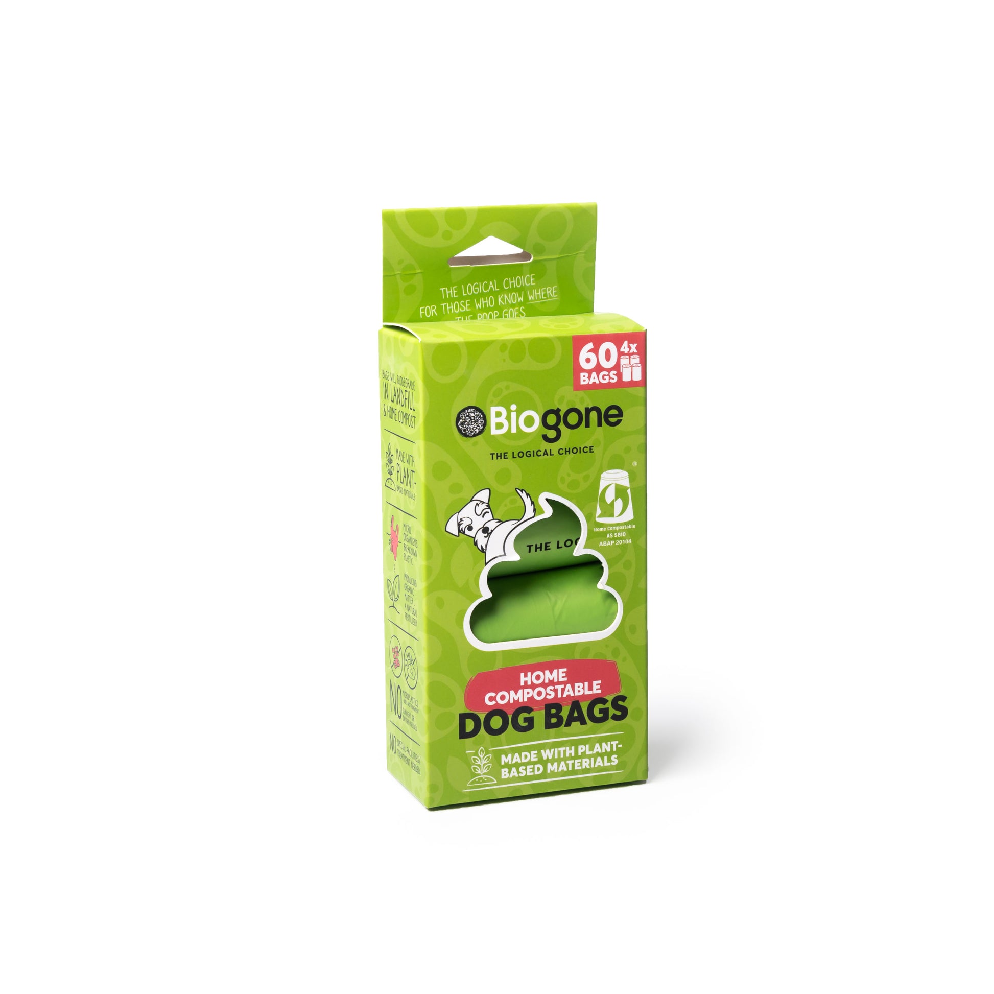 Biogone Dog Waste Mini Roll 4 Pack – Home Compostable