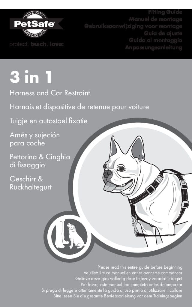 PetSafe 3 in 1 Harness & Car Restraint Black