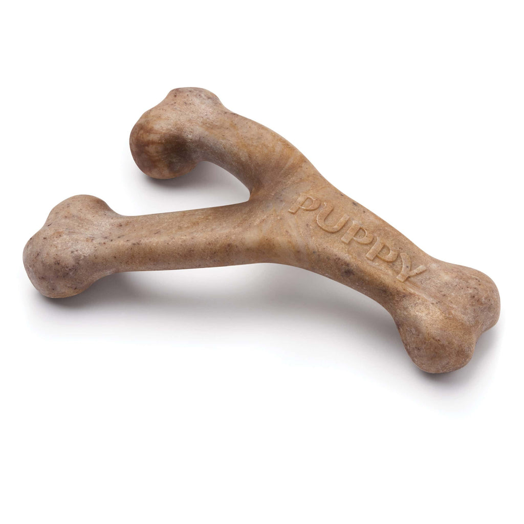 Benebone Puppy Wishbone Bacon Dog Chew Toy