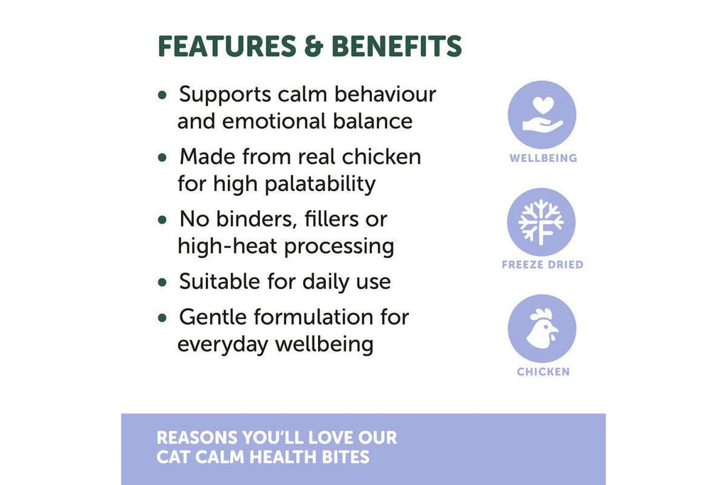Natural Animal Solutions Freeze Formed Feline Calm Health Bites