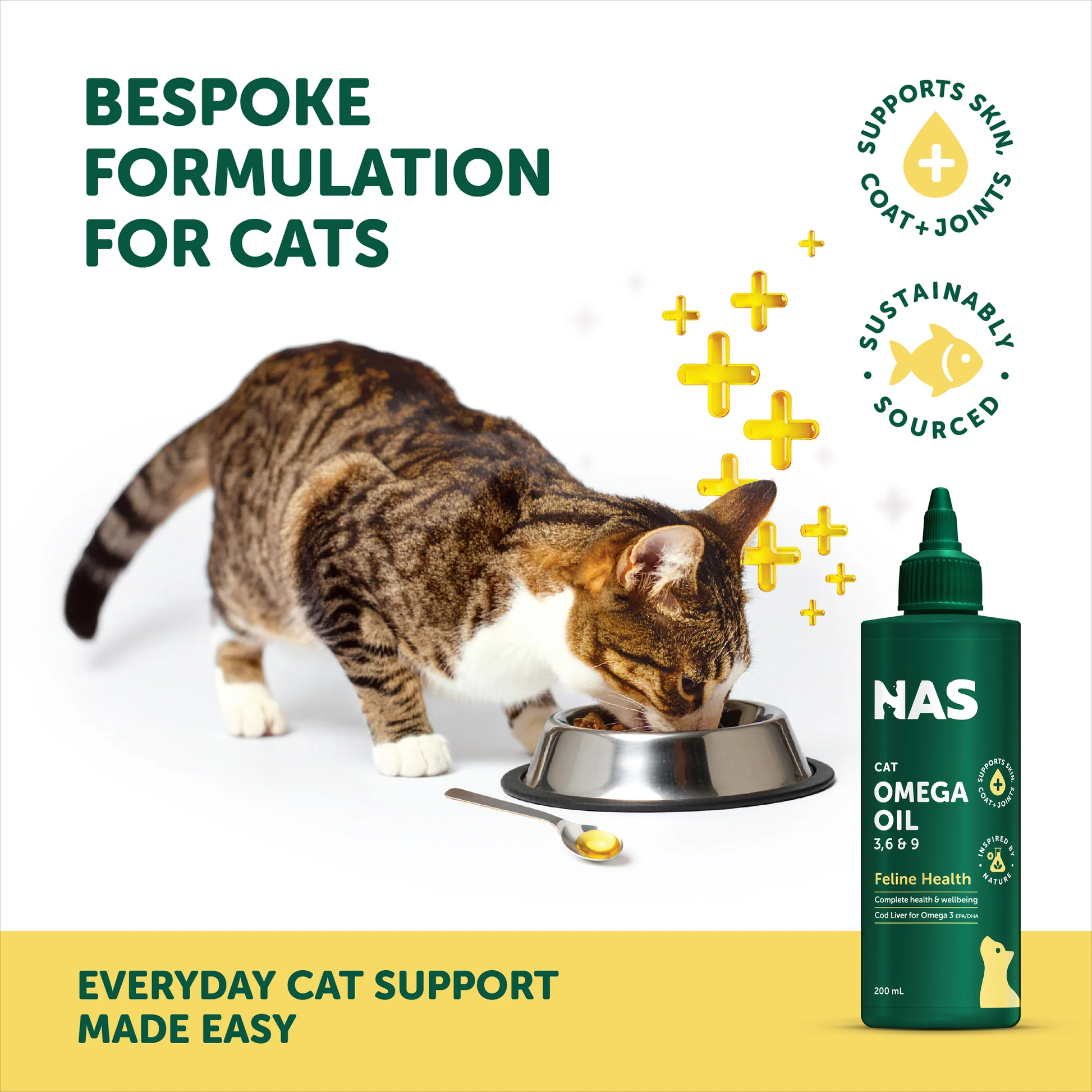 Natural Animal Solutions NAS Omega Oil 3 6 & 9 Feline Health 200ml