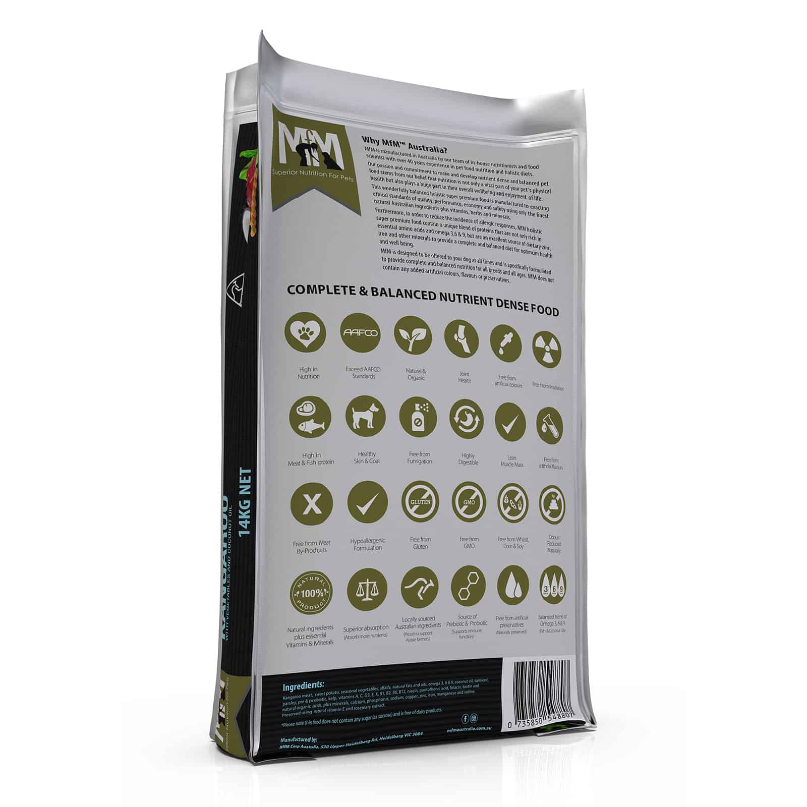 Meals For Mutts Grain & Gluten Free Single Protein Kangaroo Dry Dog Food