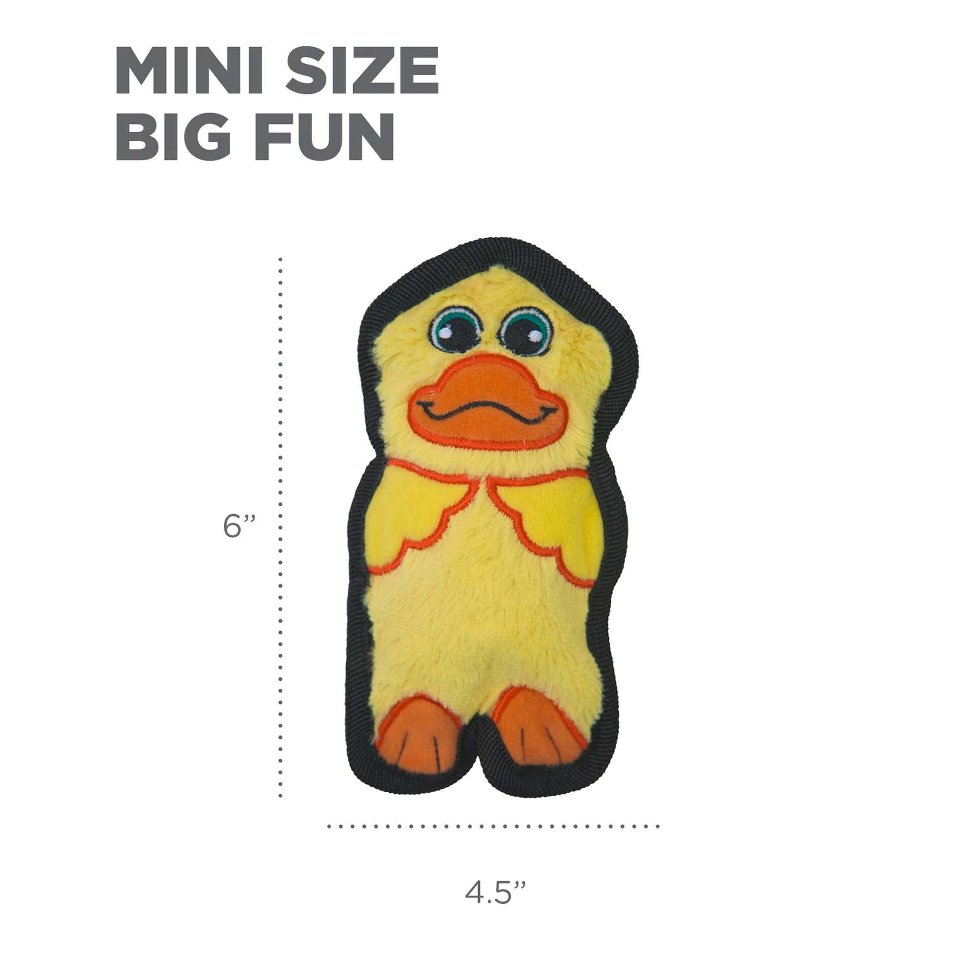 Outward Hound Dog Invincibles Mini Duck Dog Toy - Yellow