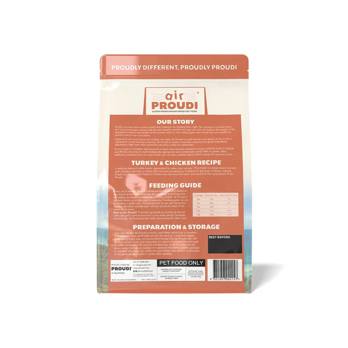 Proudi Premium Air-dried Turkey and Chicken Cat Food
