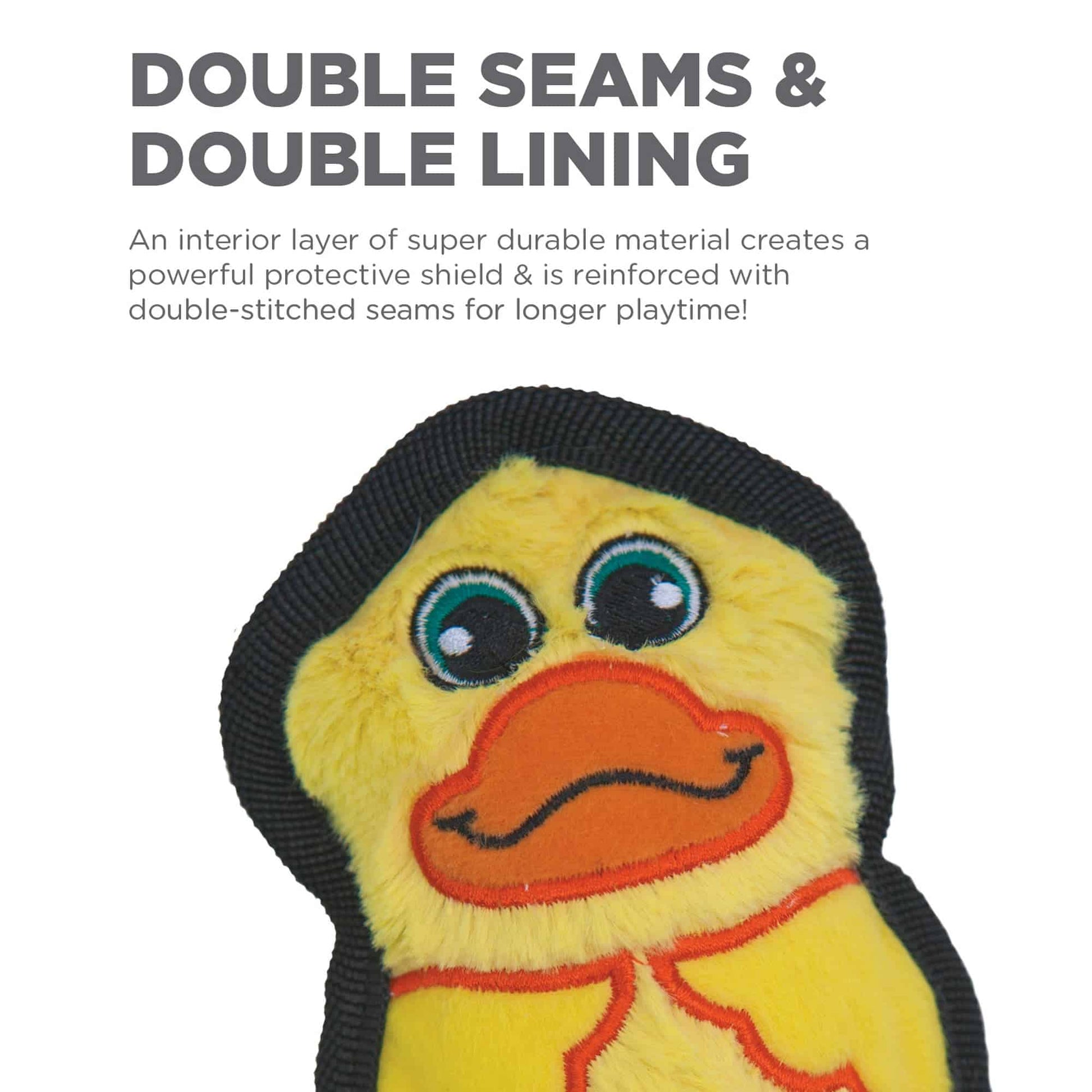 Outward Hound Dog Invincibles Mini Duck Dog Toy - Yellow