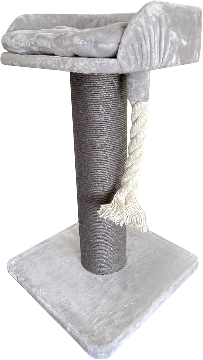 Cattitude Cat Scratch Post Lounger Grey