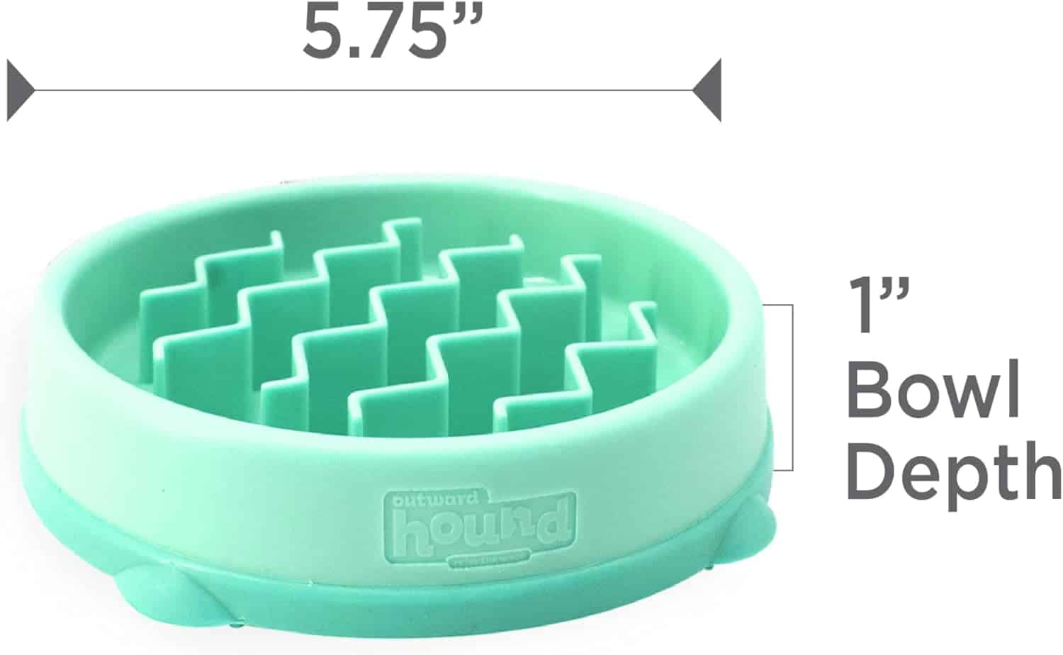 Outward Hound Fun Feeder Wave Slow Feeder Dog Bowl Extra Small - Mint