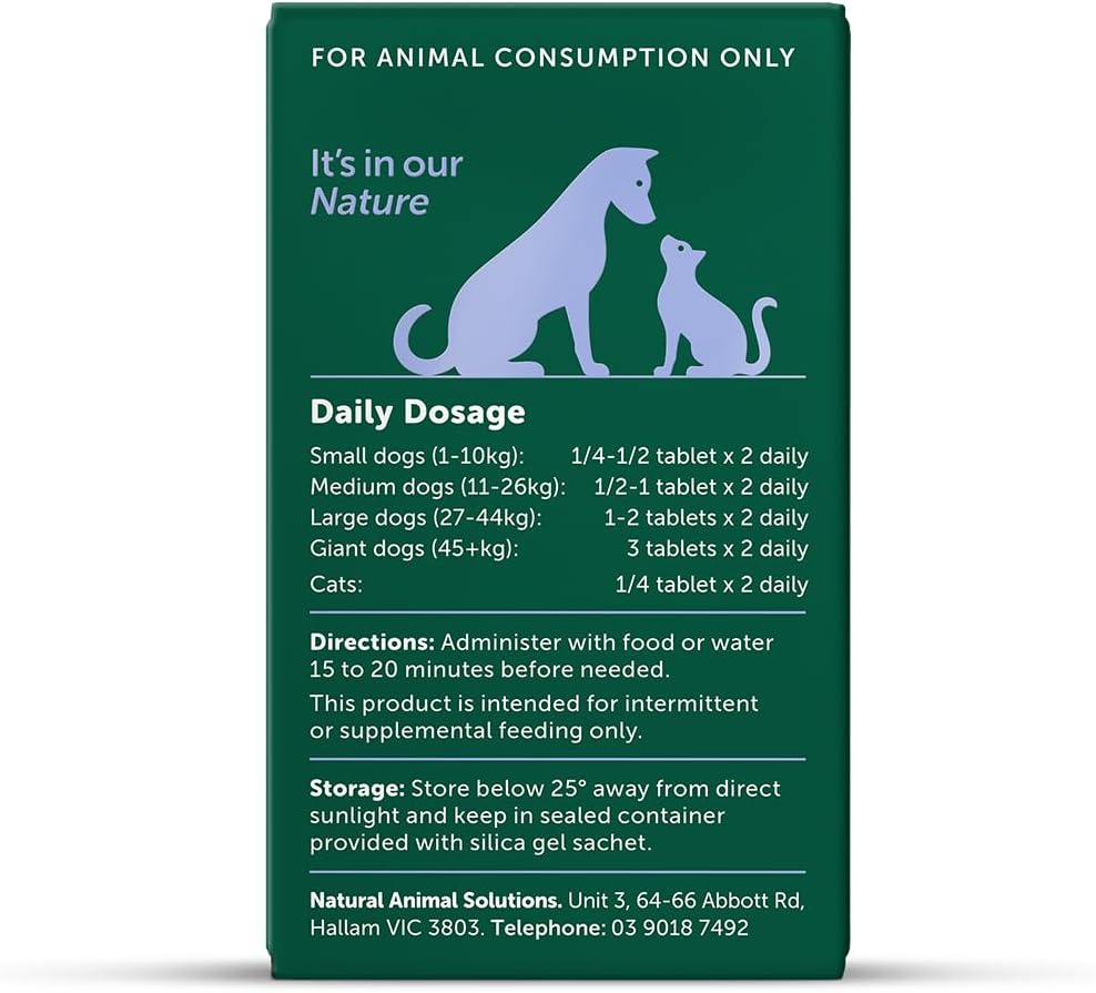 Natural Animal Solutions NAS Calm for Dogs and Cats Tablets