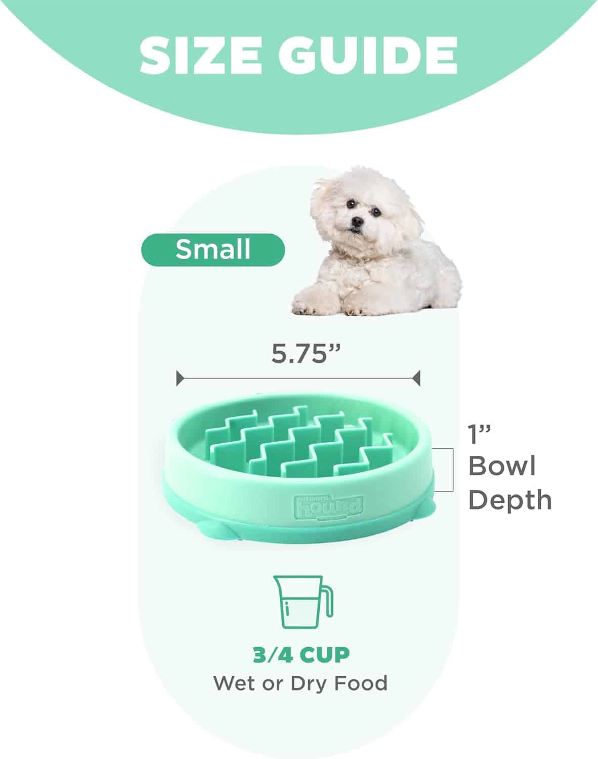 Outward Hound Fun Feeder Wave Slow Feeder Dog Bowl Extra Small - Mint