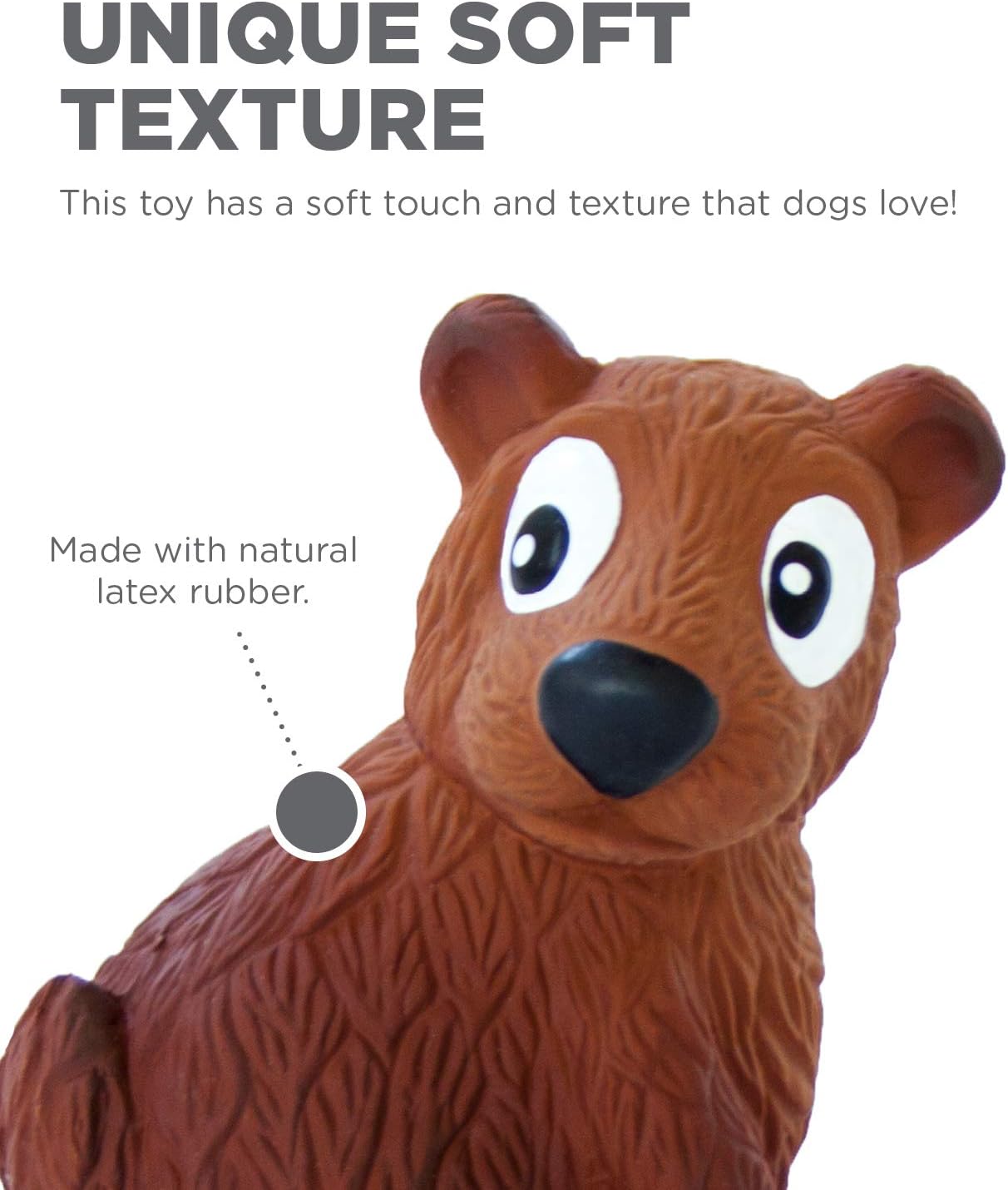 Outward Hound Tootiez Latex Rubber Grunter Bear Dog Toy - Small