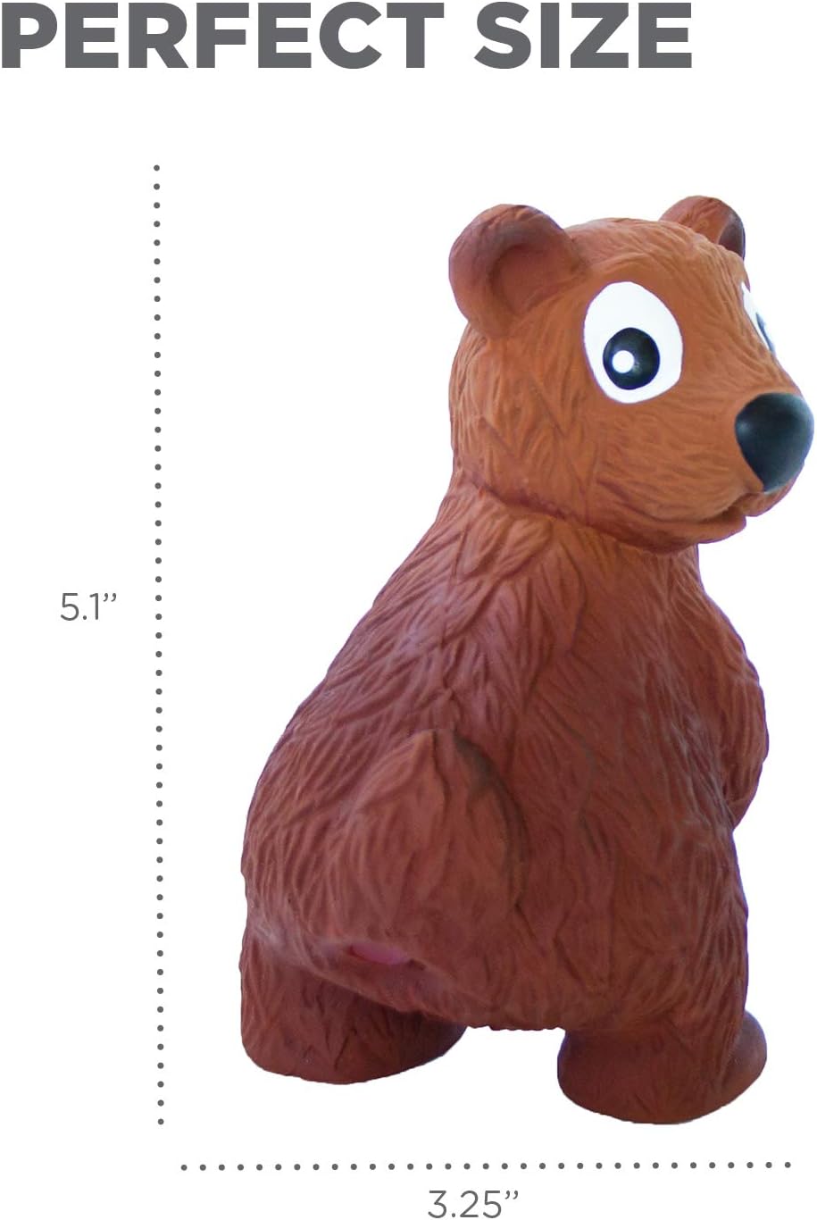 Outward Hound Tootiez Latex Rubber Grunter Bear Dog Toy - Small