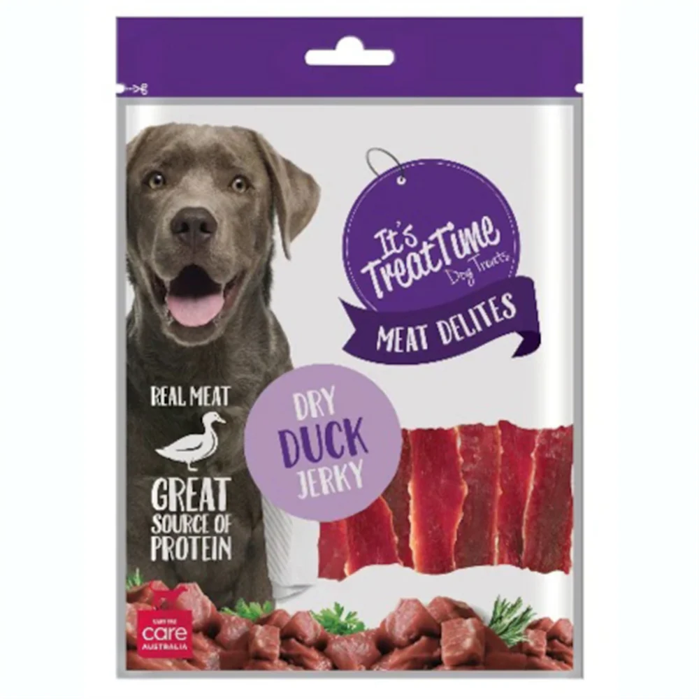 It's Treat Time Dog Duck Jerky Dry 100g
