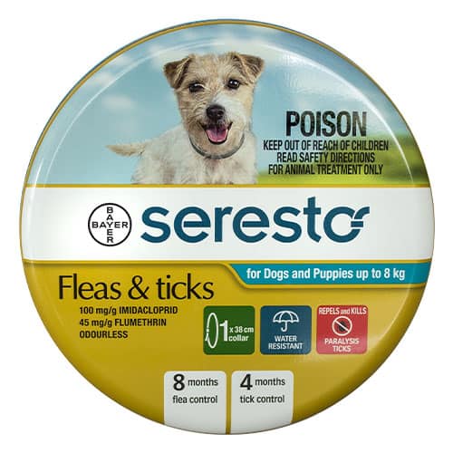 Seresto Dog Small 8kg Flea & Tick Collar Blue- 1pk