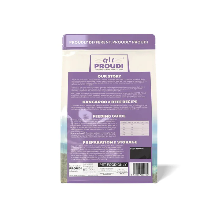 Proudi Premium Air-dried Kangaroo and Beef Cat Food