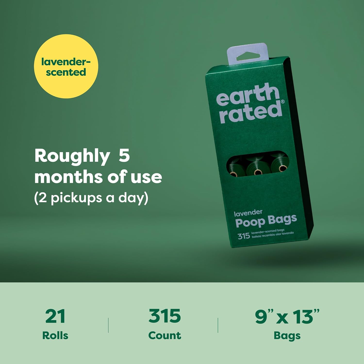 Earth Rated 315 bags on 1 roll x 21 pack