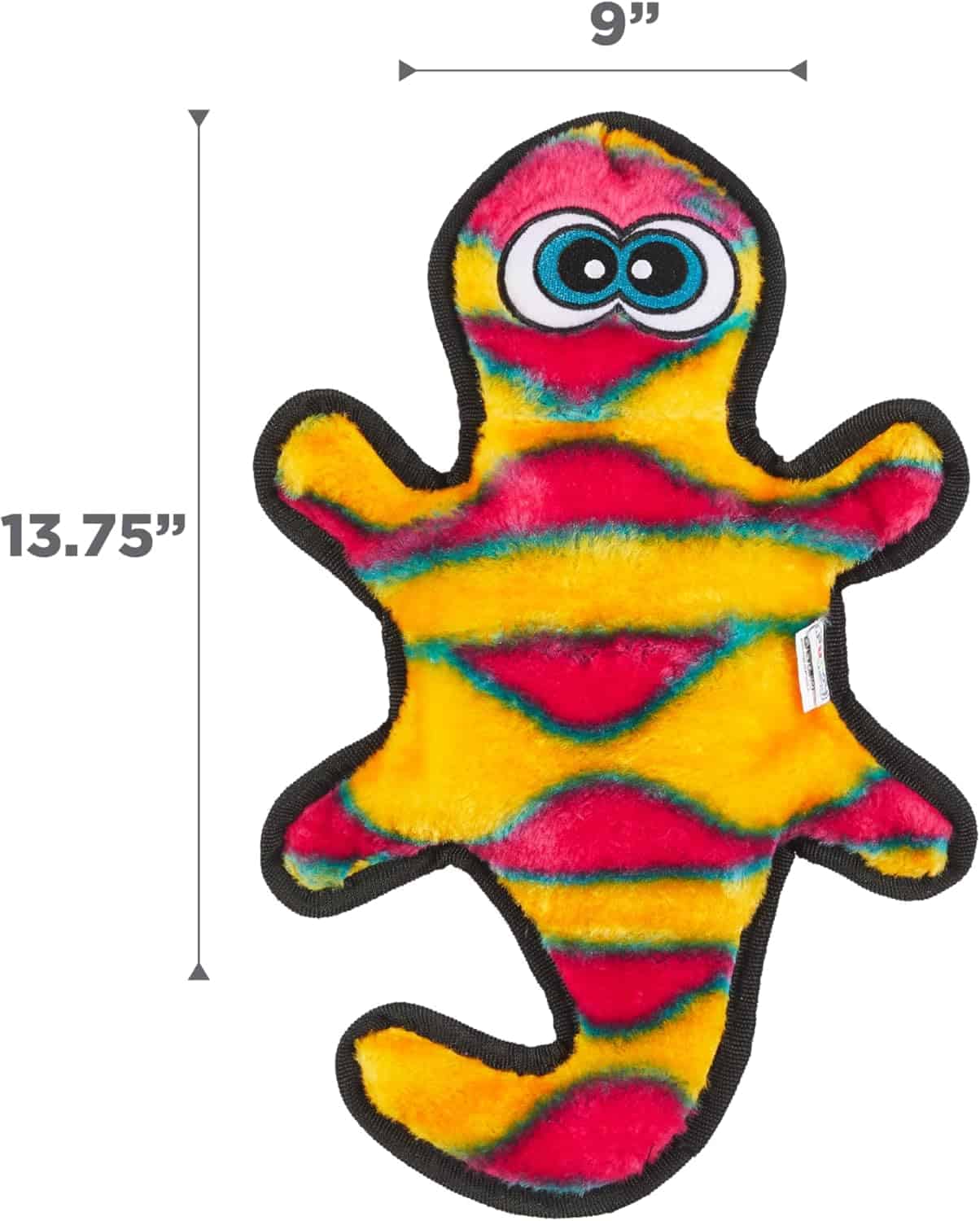 Outward Hound Dog Invincibles Gecko Red/Orange Squeaky Dog Toy