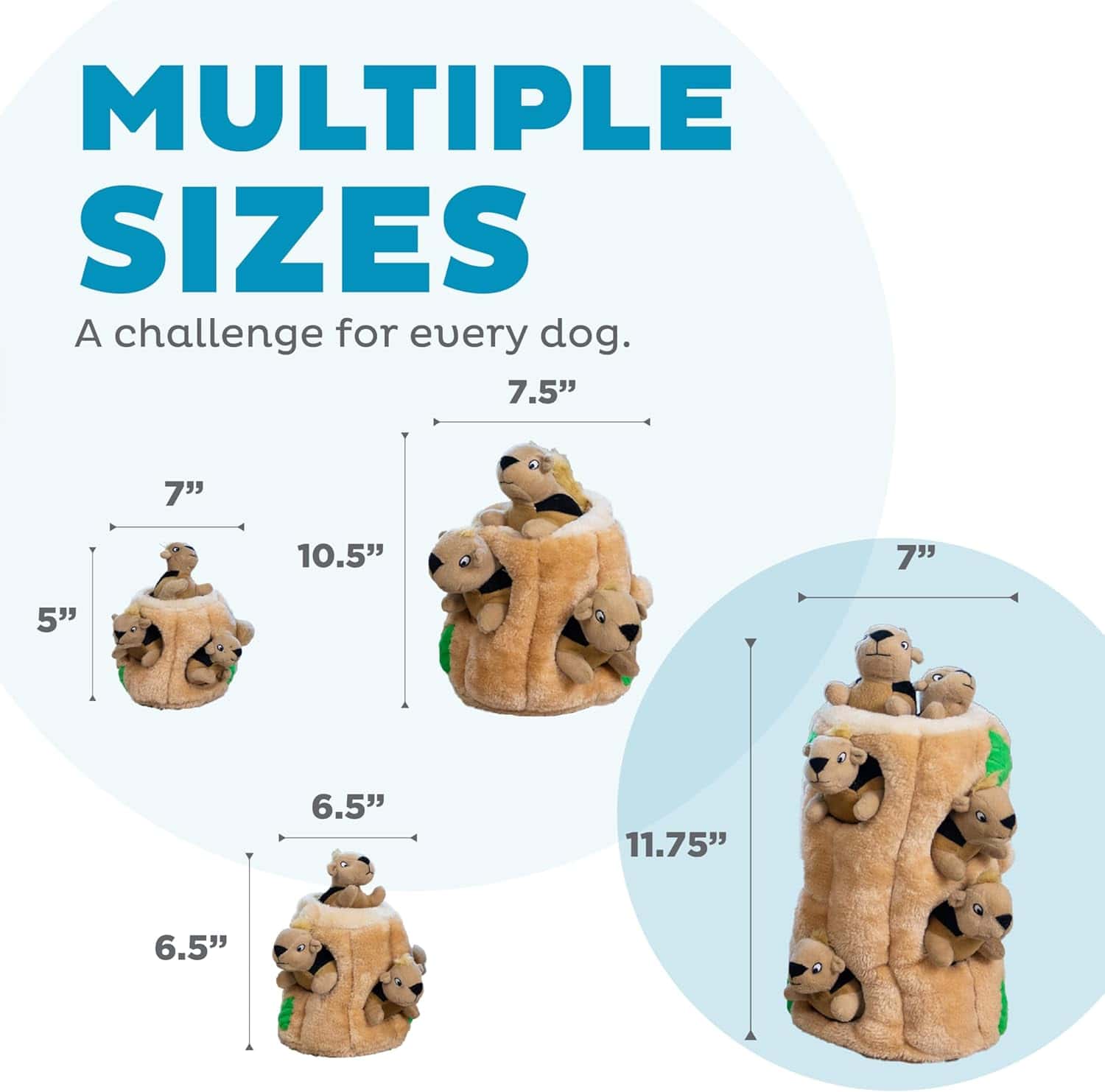 Outward Hound Dog Hide A Squirrel Plush Dog Toy Puzzle