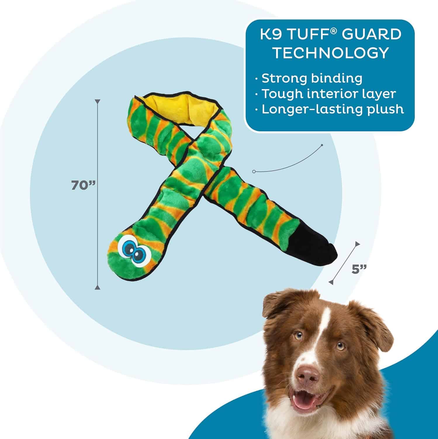 Outward Hound Dog Invincibles Ginormous S0ke Dog Toy - Green