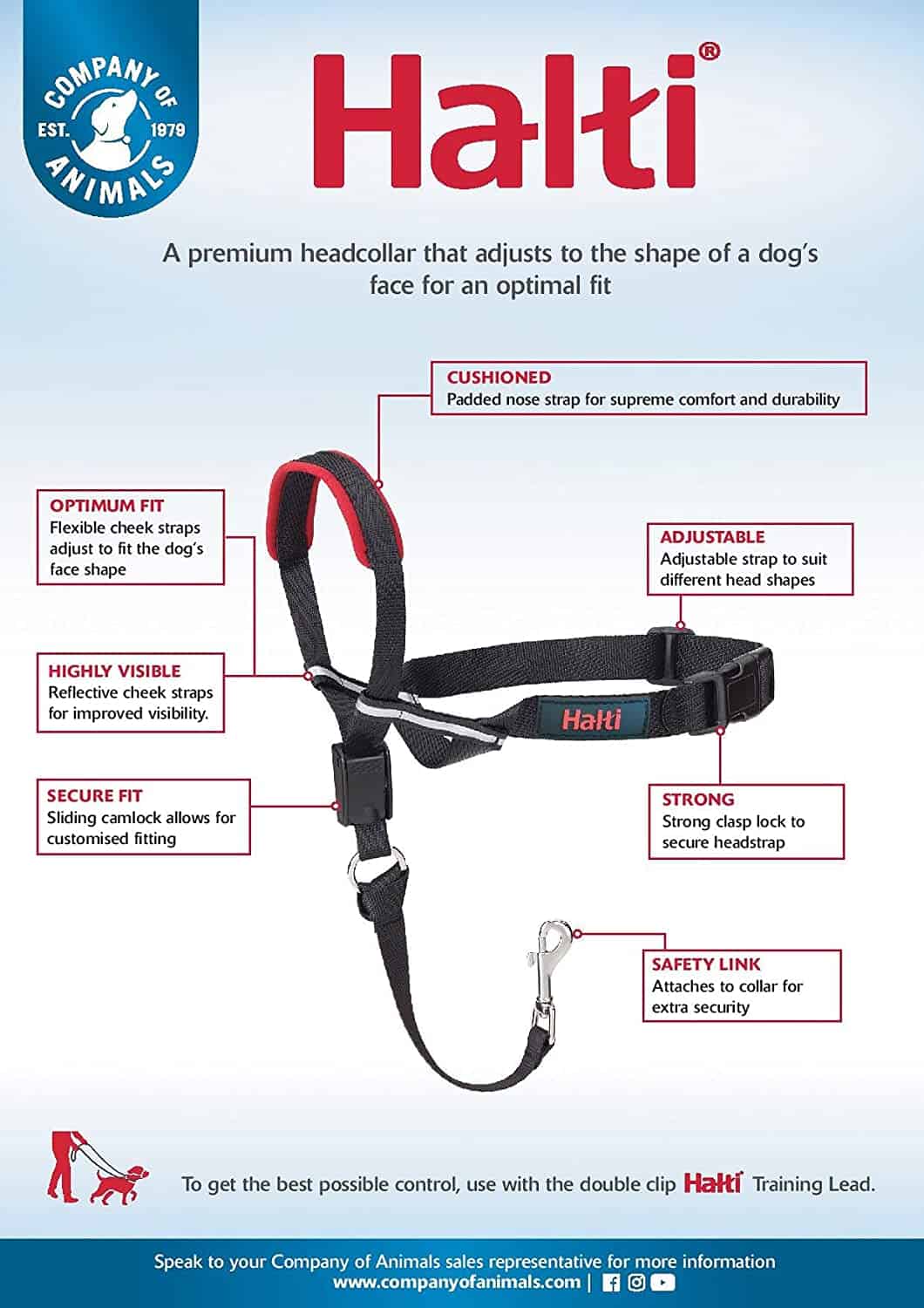Halti Headcollar Red