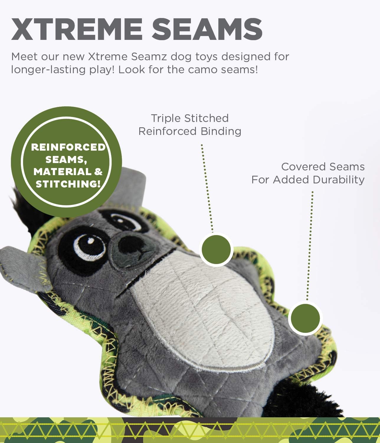 Outward Hound Xtreme Seamz Lemur Dog Toy - Small