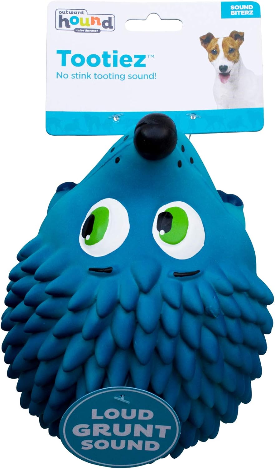 Outward Hound Tootiez Latex Rubber Grunter Hedgehog Dog Toy - Large