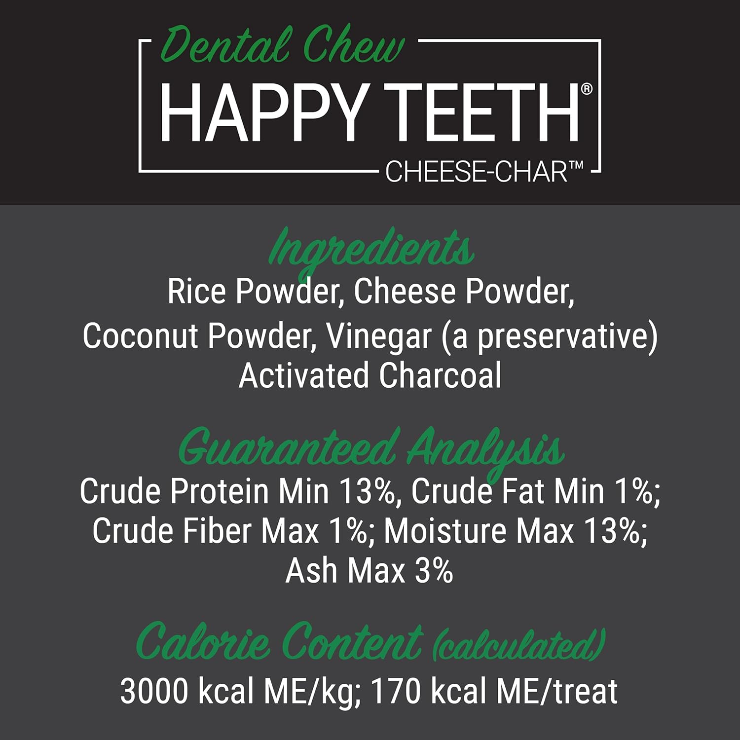 Himalayan Dog Chew Happy Teeth Cheese-char with Activated Charcoal