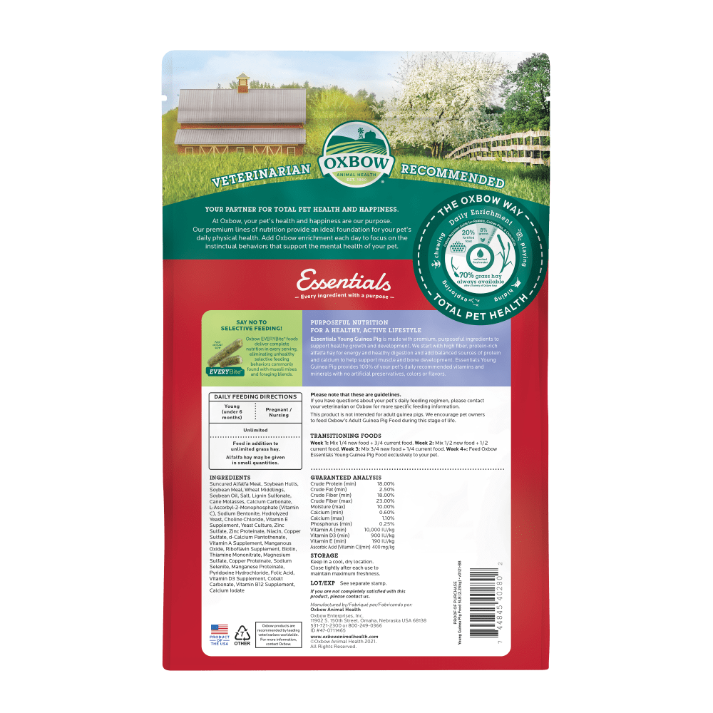 Oxbow Essentials Young Guinea Pig Food 2.25kg