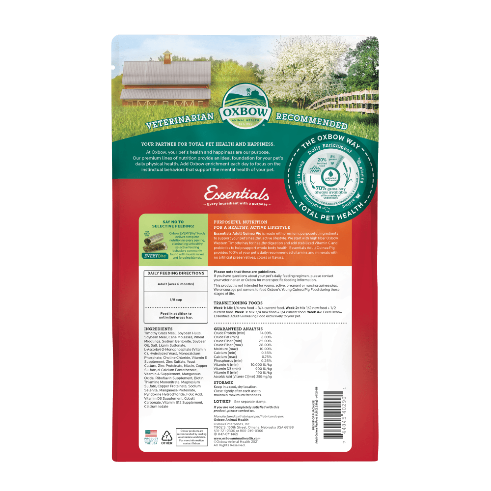 Oxbow Essentials Adult Guinea Pig Food 2.25kg