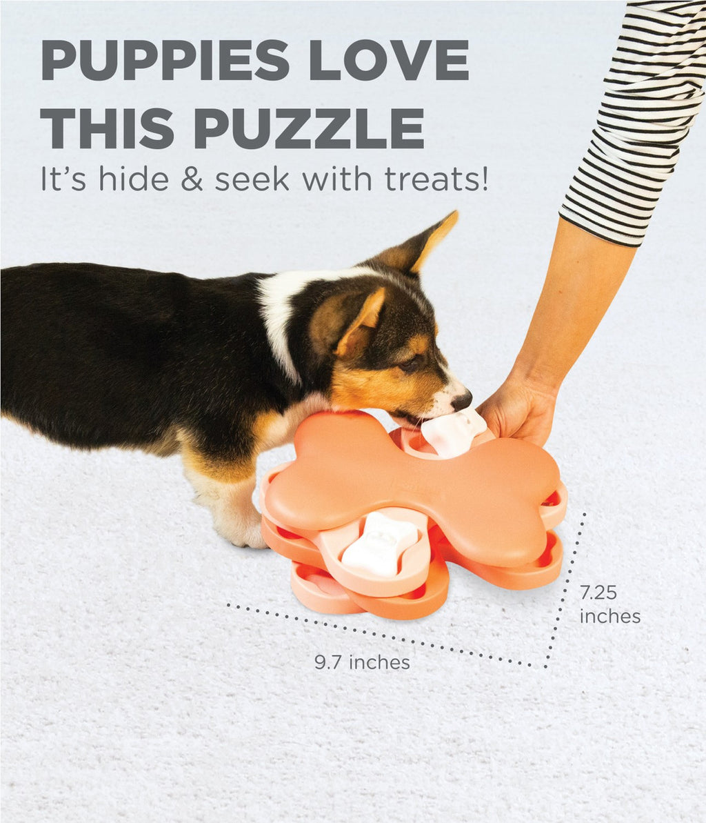 Nina Ottosson Puppy Tor0do Interactive Treat Puzzle Dog Toy - Pink