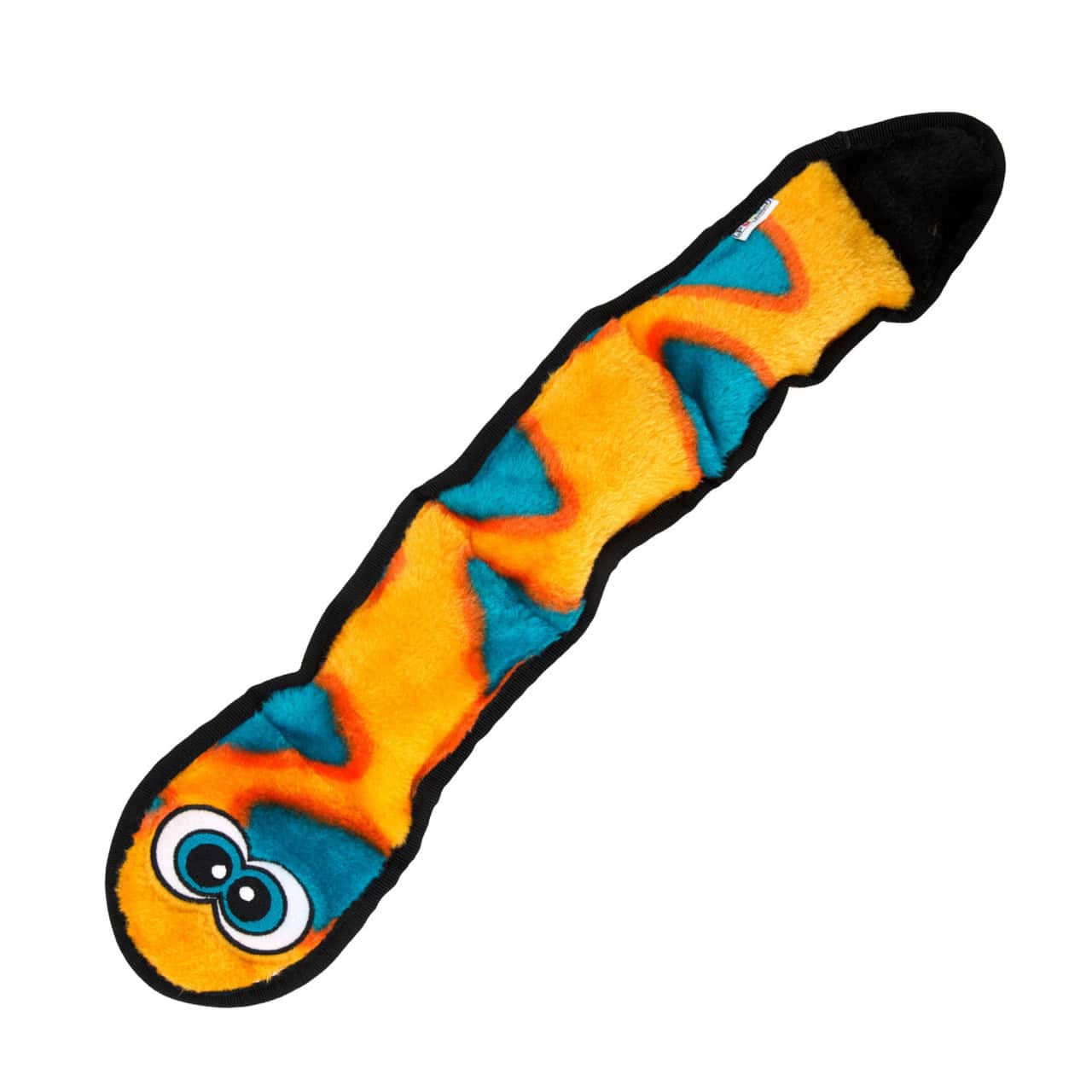 Outward Hound Dog Invincibles Snake Dog Toy - Orange/Blue
