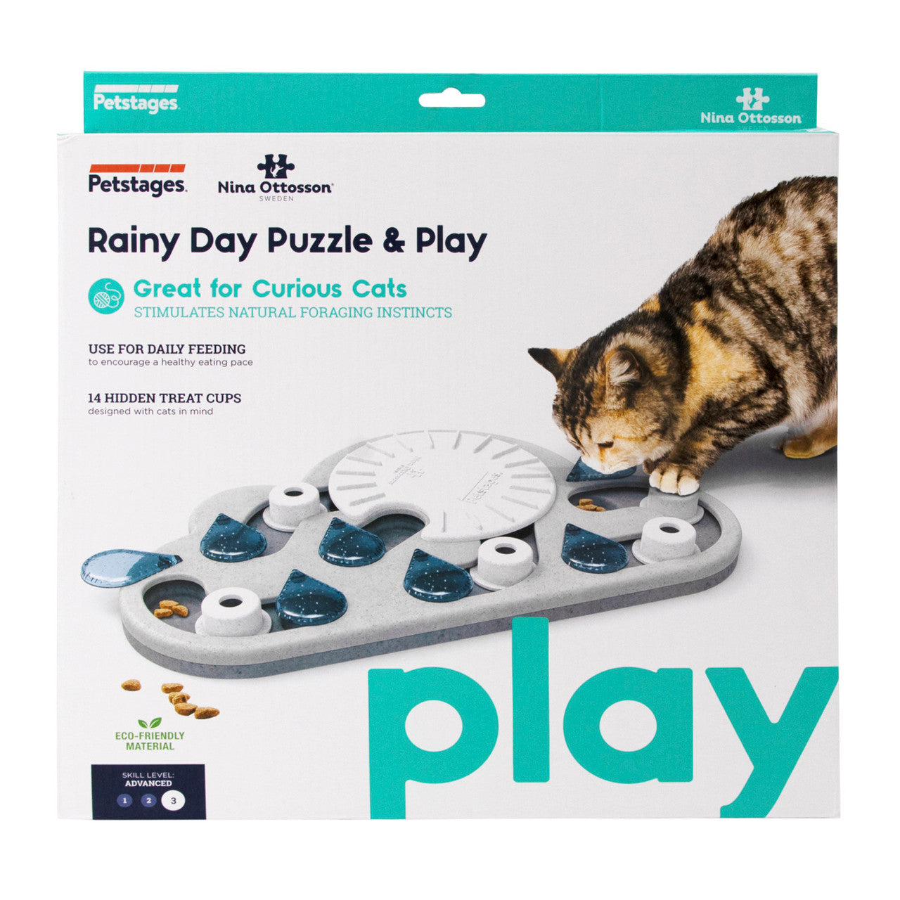 Nina Ottosson Cat Puzzle & Play Cat Treat Puzzle - Rainy Day