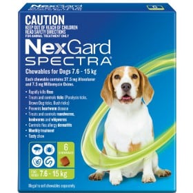 NexGard Spectra Dog Medium 7.6-15kg Green