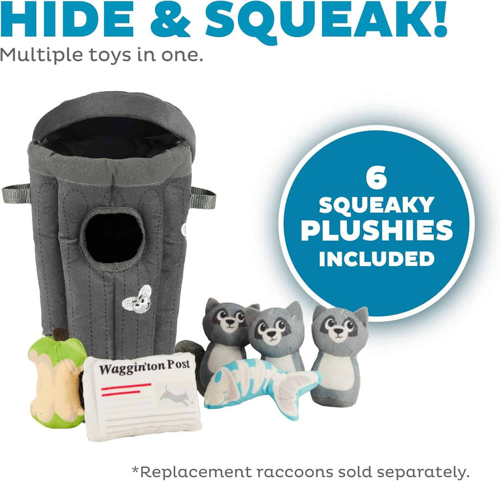 Outward Hound Hide A Raccoon Plush Dog Toy Puzzle