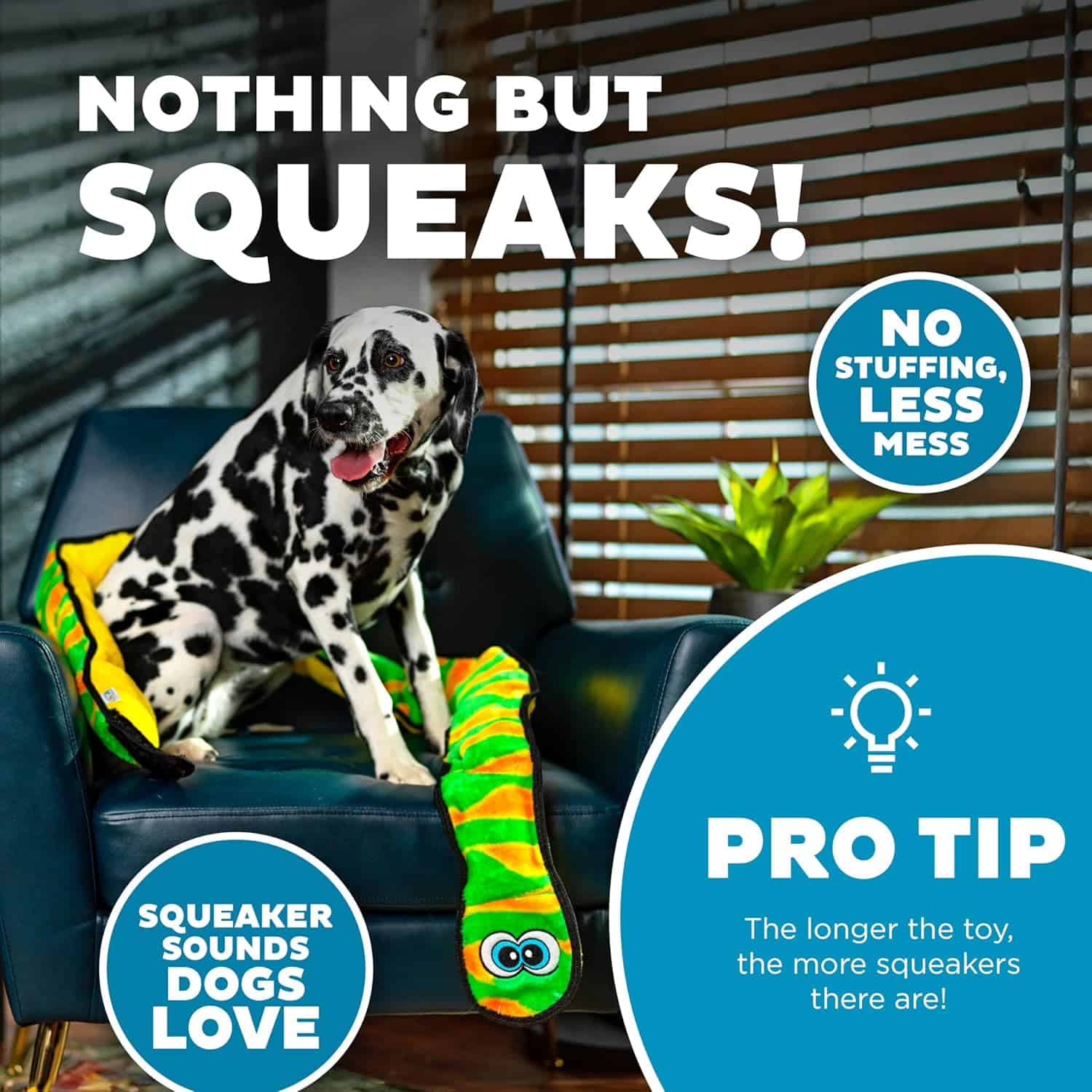Outward Hound Dog Invincibles Ginormous S0ke Dog Toy - Green