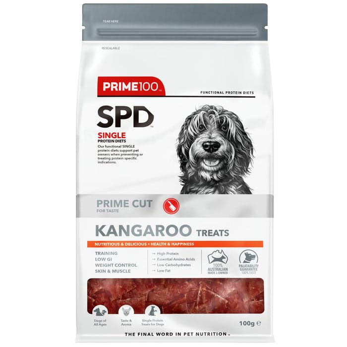 Prime 100 SPD Prime Cut Kangaroo Dog Treats 100g