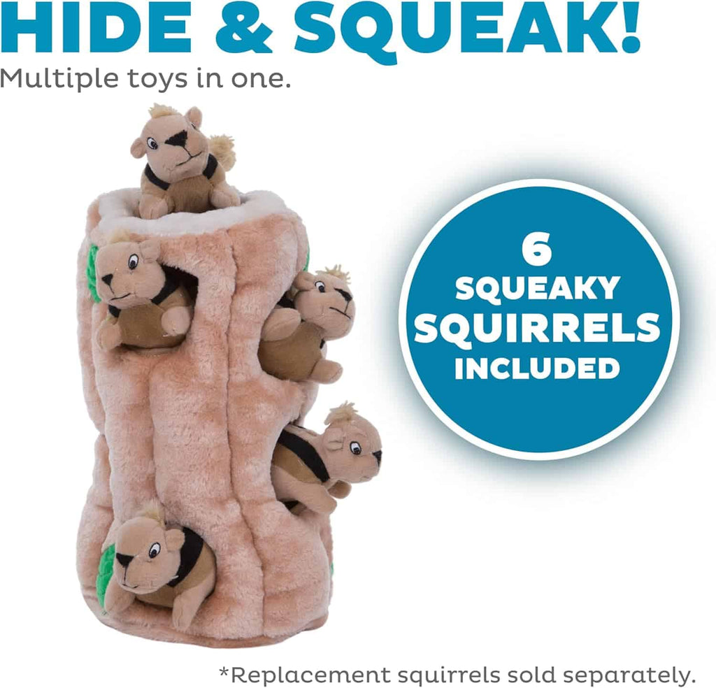 Outward Hound Dog Hide A Squirrel Plush Dog Toy Puzzle