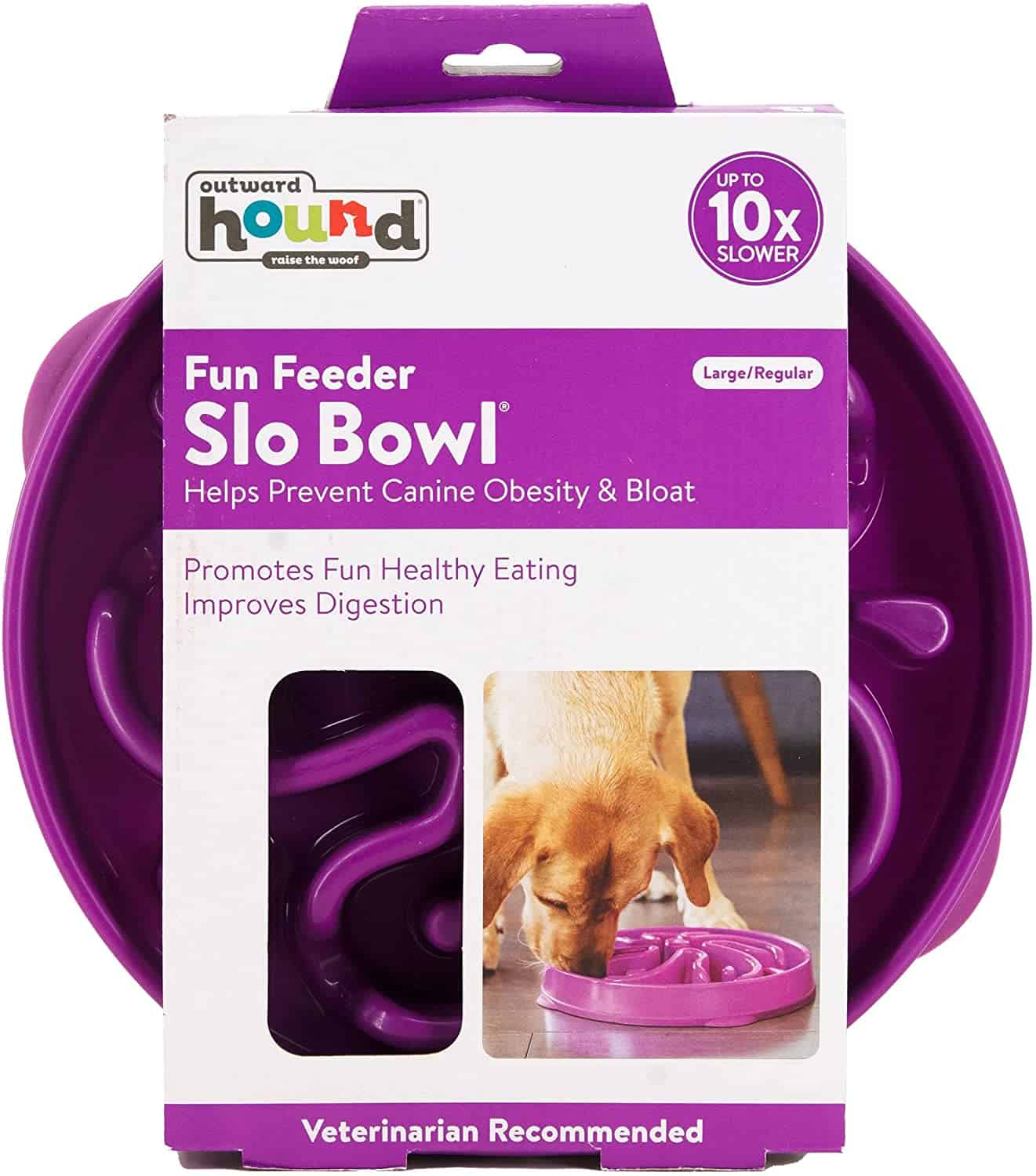 Outward Hound Fun Feeder Prpl
