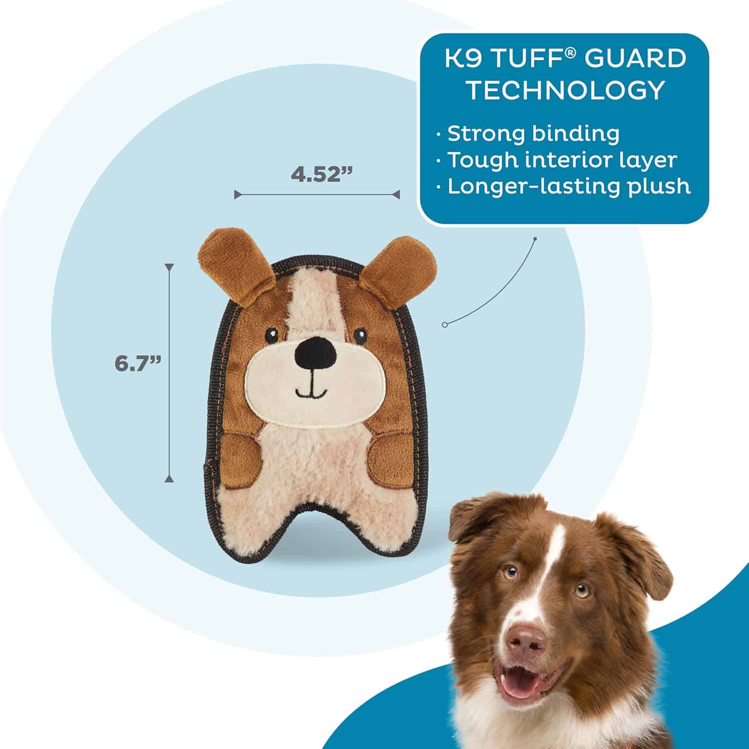 Outward Hound Dog Invincibles XS Puppy Dog Toy - Brown