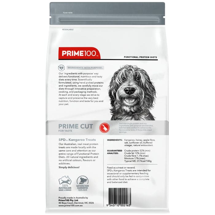 Prime 100 SPD Prime Cut Kangaroo Dog Treats 100g