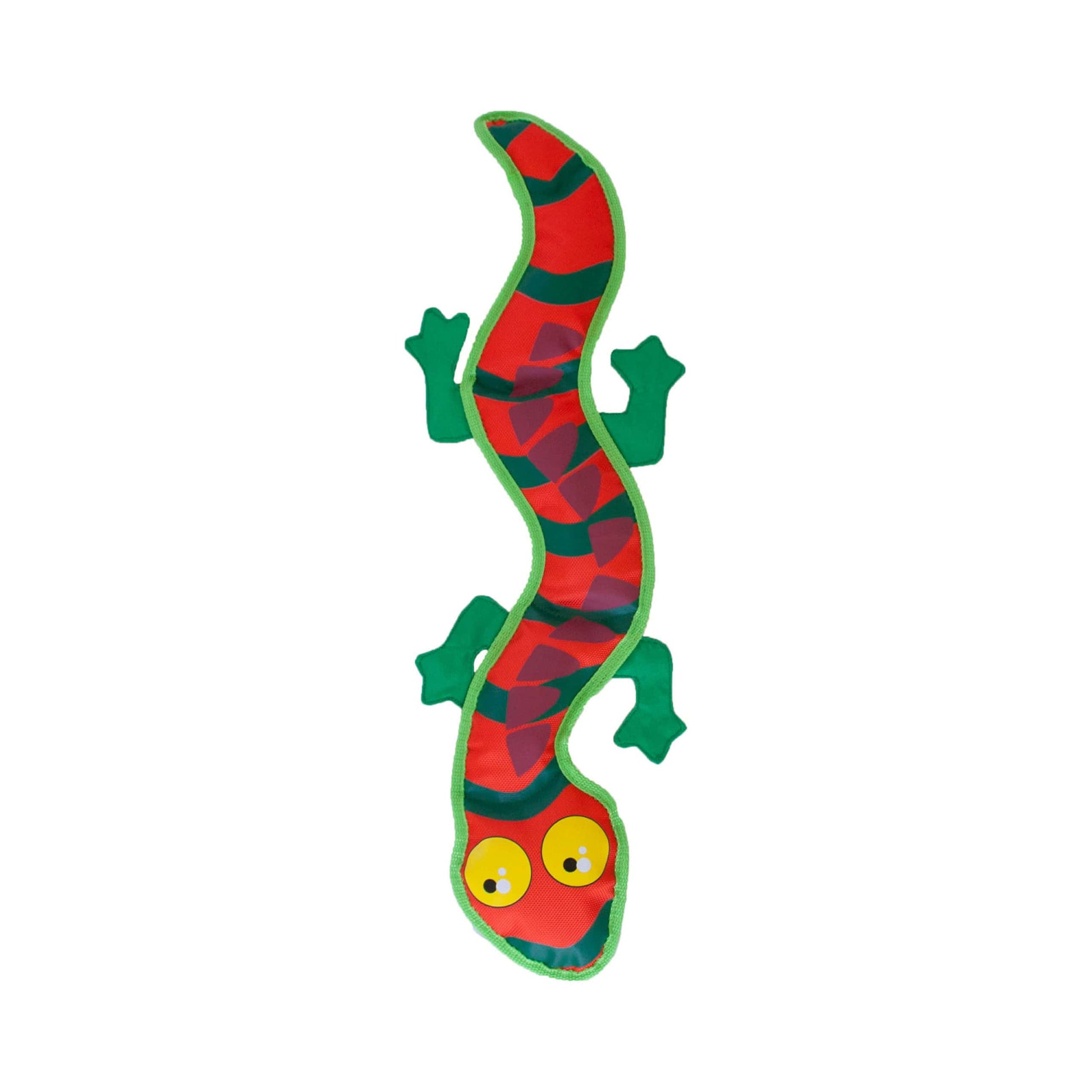 Outward Hound Dog Fire Biterz Exotic Lizard Large Dog Toy - Orange