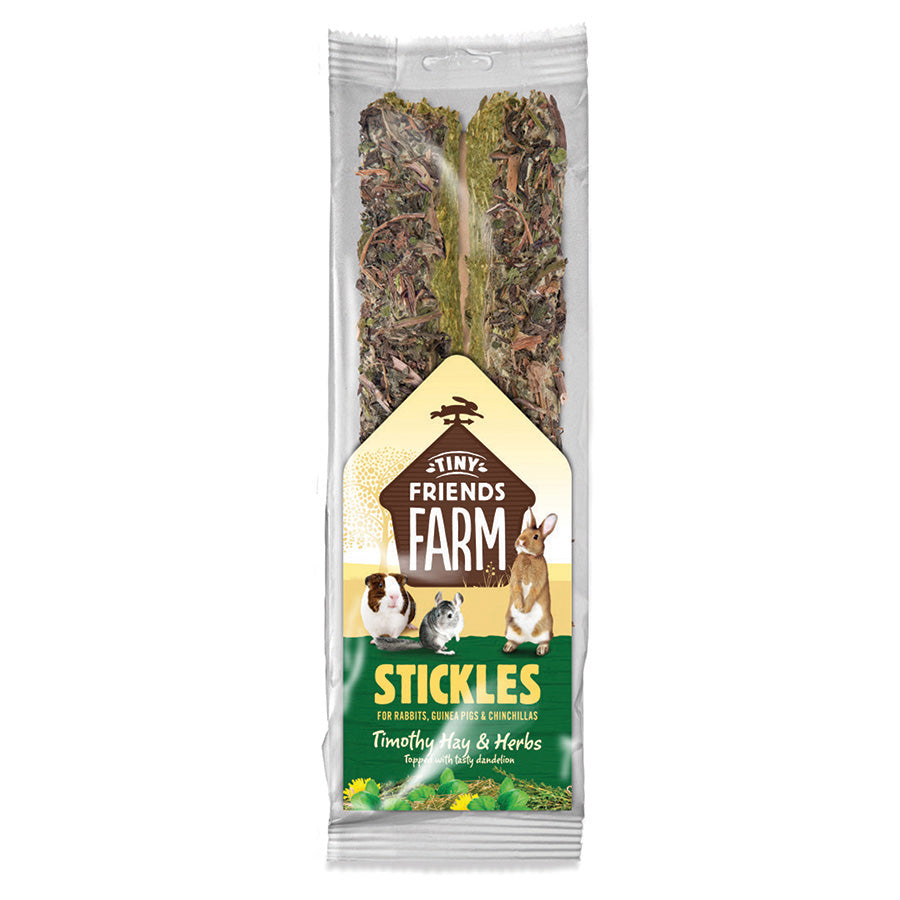 Tiny Friends Farm Stickles Timothy Hay & Herbs 100G